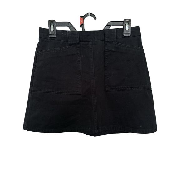 BDG Mini Skirt W/ Front Pockets - Size Medium, Black 100% Cotton - Picture 2 of 8
